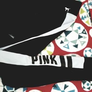 Pink yoga lace up leggings